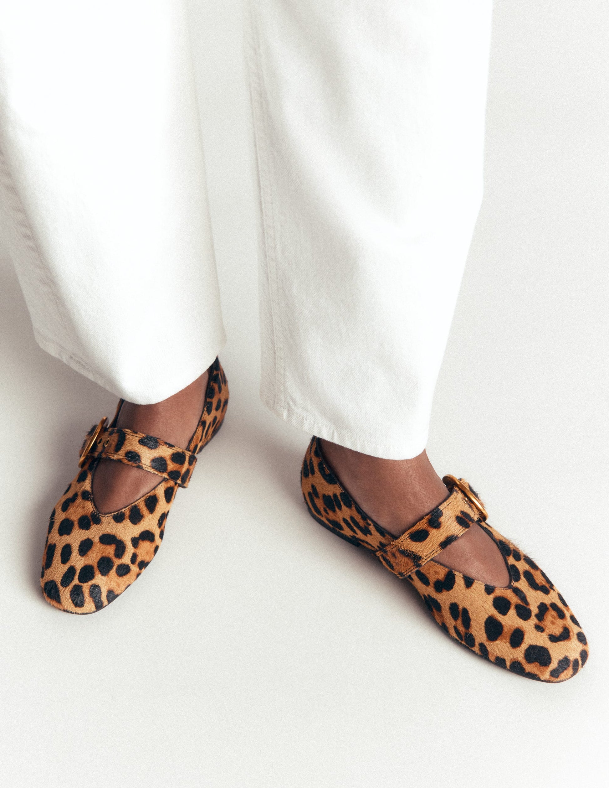 Kylie Flat Buckle Mary Janes-Classic Leopard-2