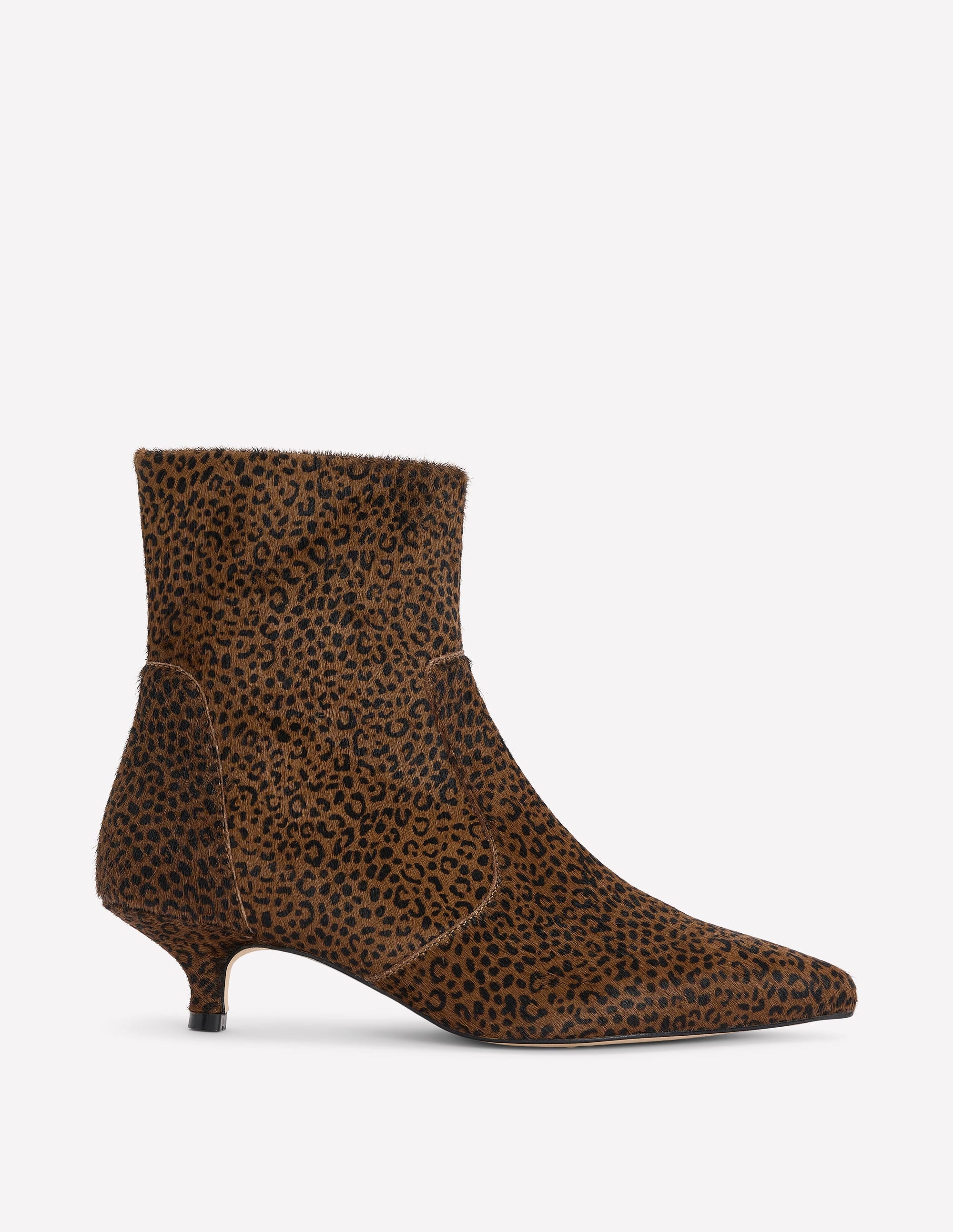 Isobel Kitten Heel Ankle Boots-Mini Leopard - Image 1