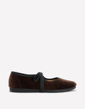 Flexi Tie Mary Janes-Chocolate