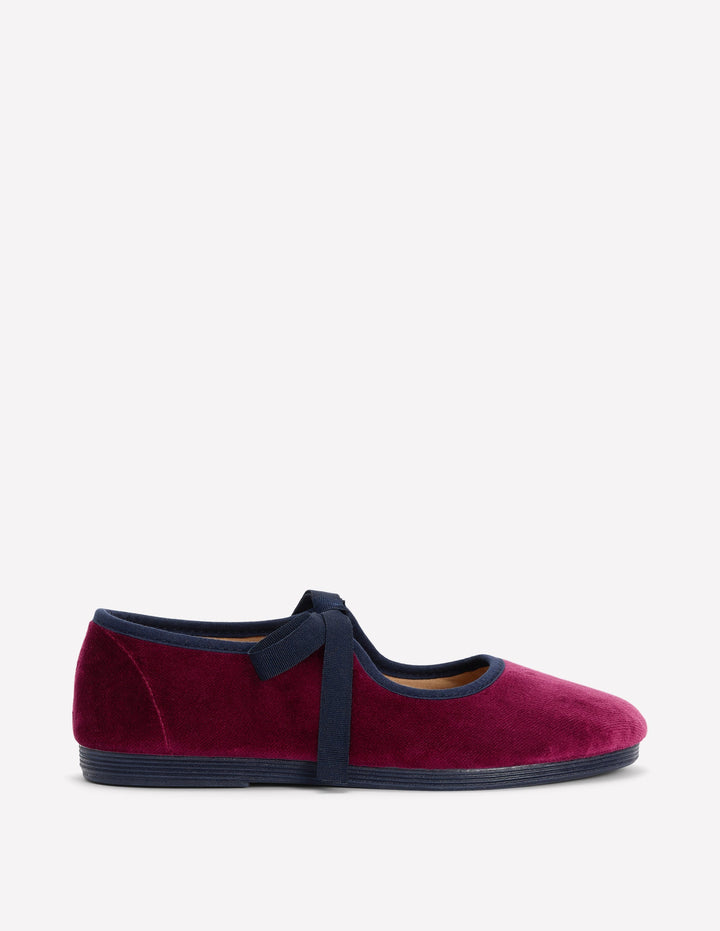 Flexi Tie Mary Janes-Oxblood