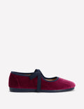 Flexi Tie Mary Janes-Oxblood