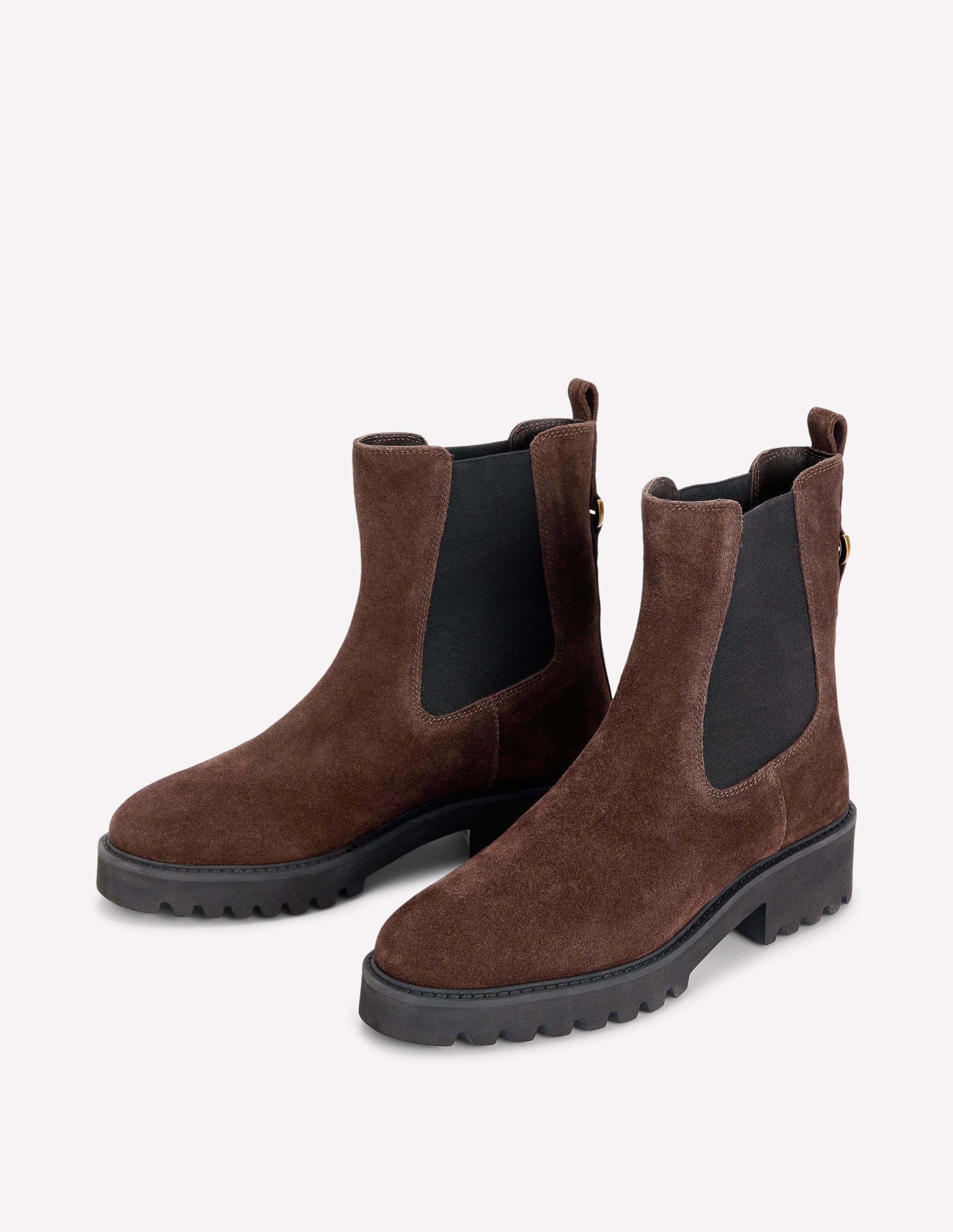 Jessie Chunky Chelsea Boots-Chocolate - Image 3