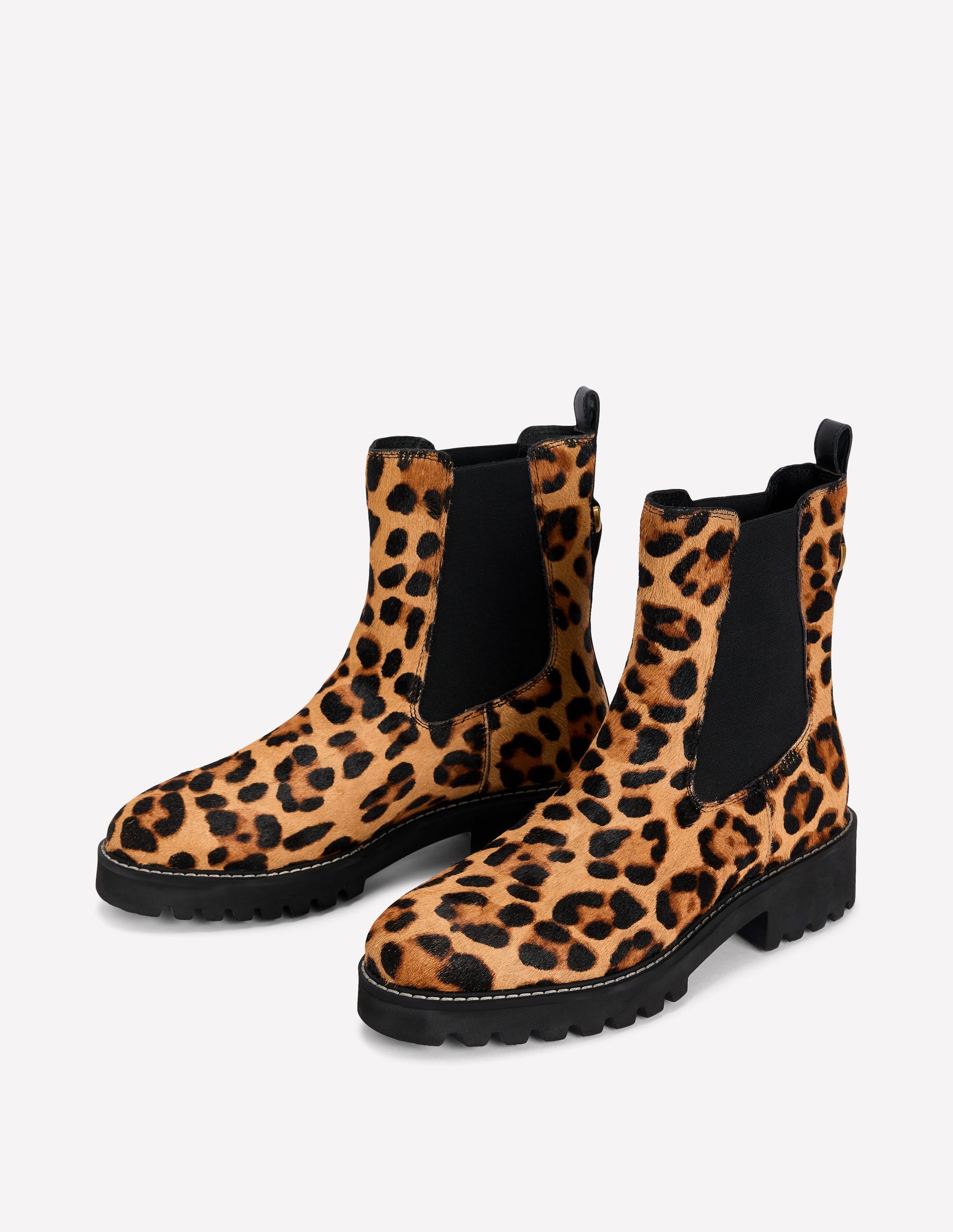 Jessie Chunky Chelsea Boots-Leopard - Image 3