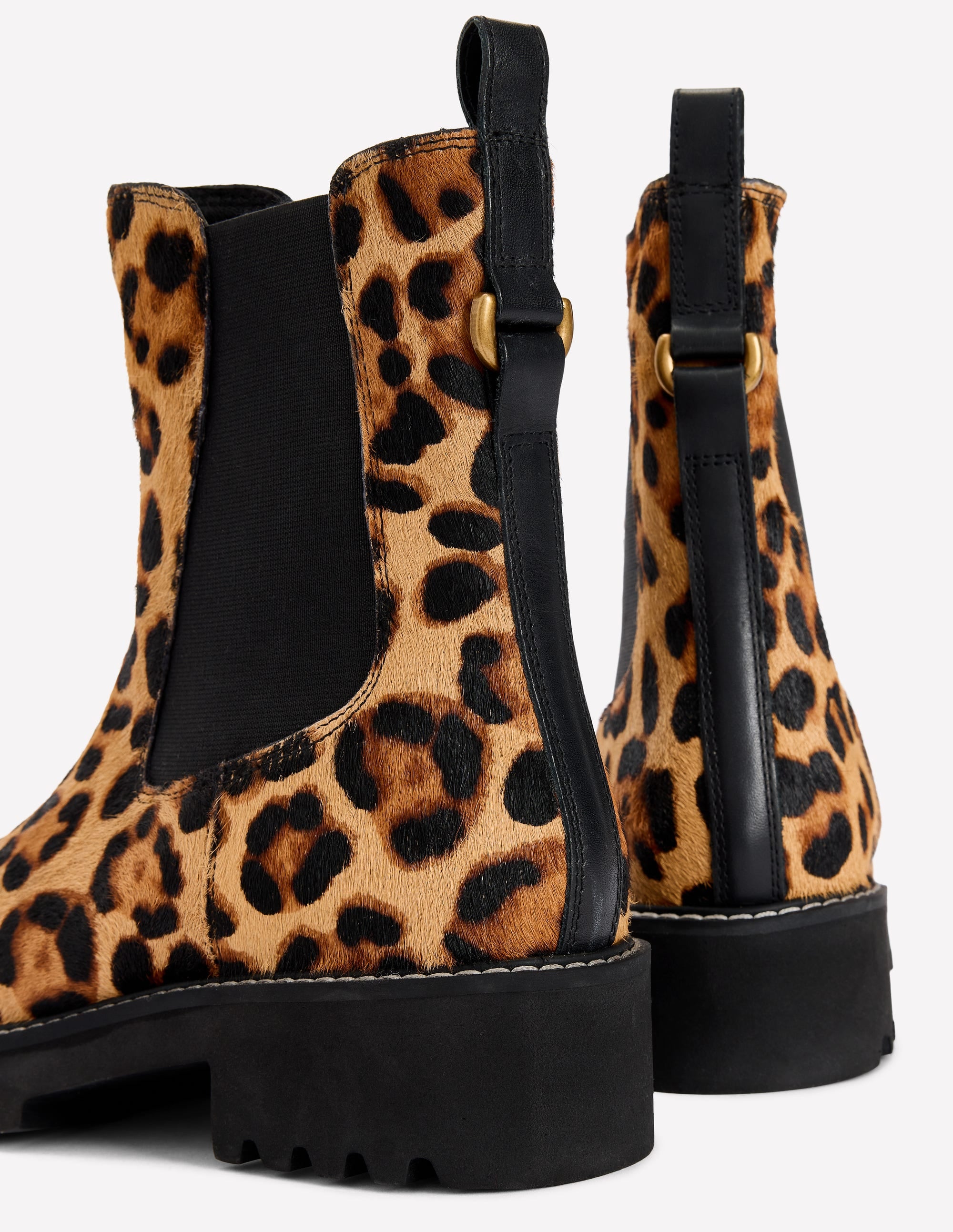 Jessie Chunky Chelsea Boots-Leopard - Image 4