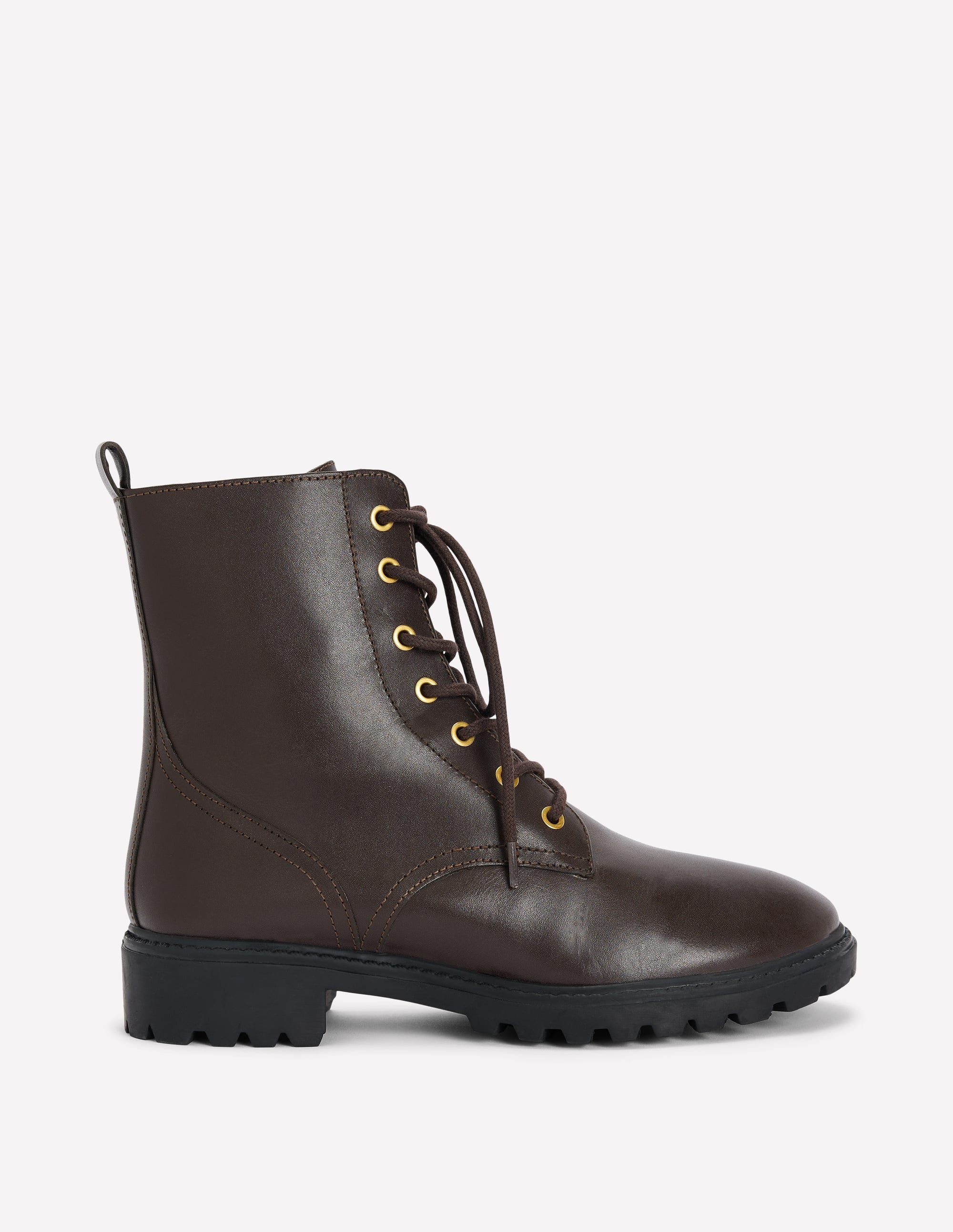 Alex Lace Up Ankle Boots-Chocolate - Image 1