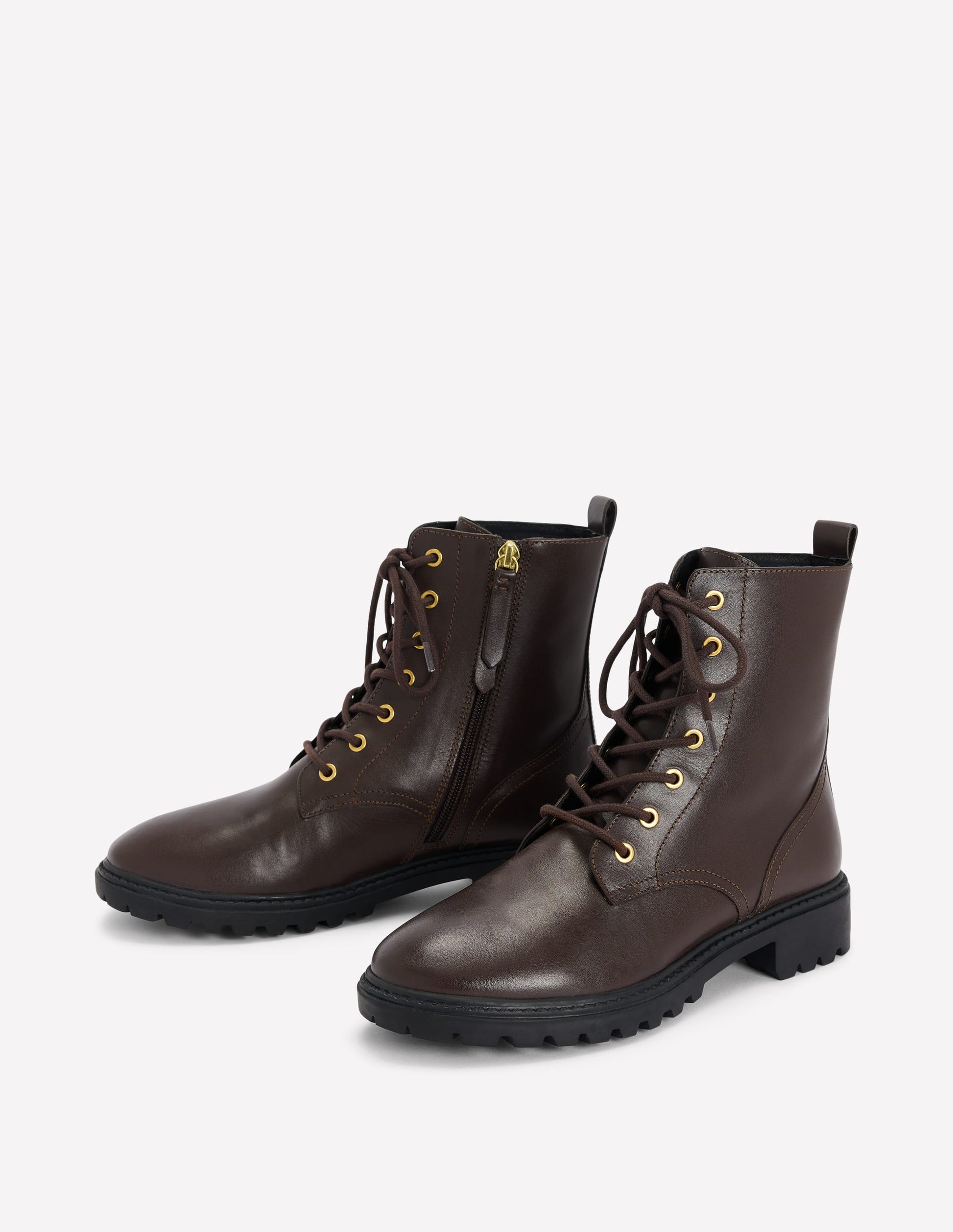 Alex Lace Up Ankle Boots-Chocolate-3