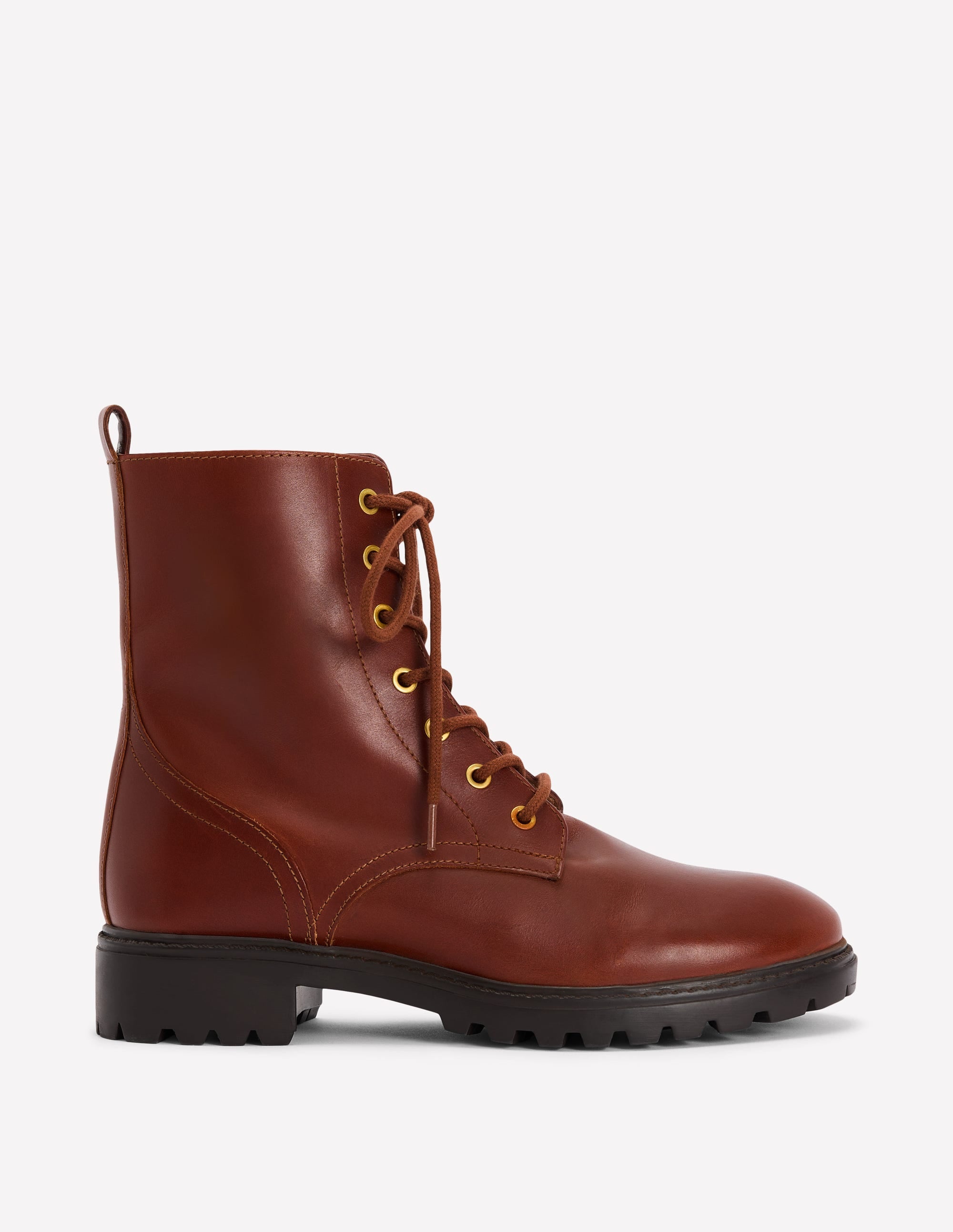 Alex Lace Up Ankle Boots-Tan - Image 1