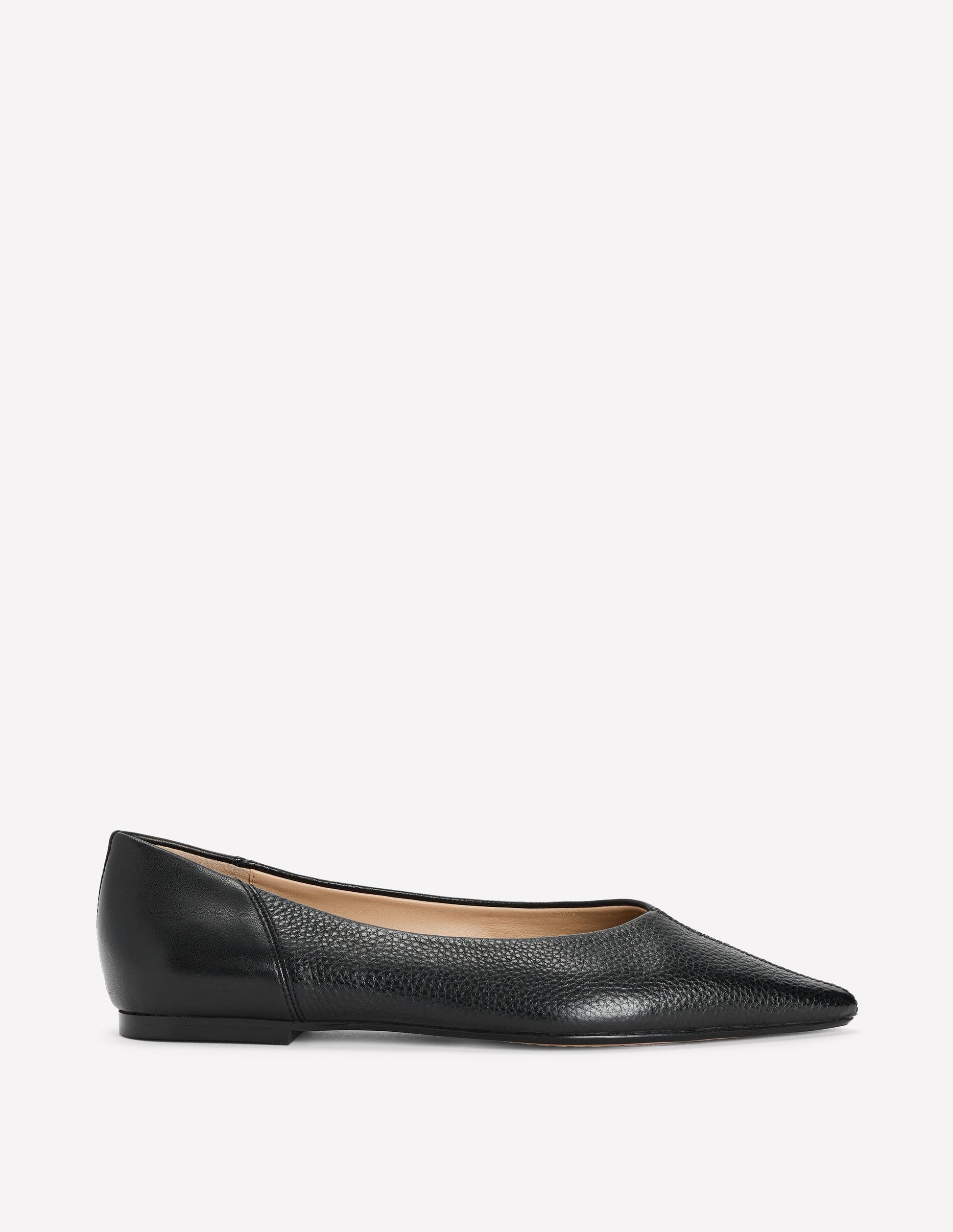 Nigella Pointed Toe Flats-Black-1