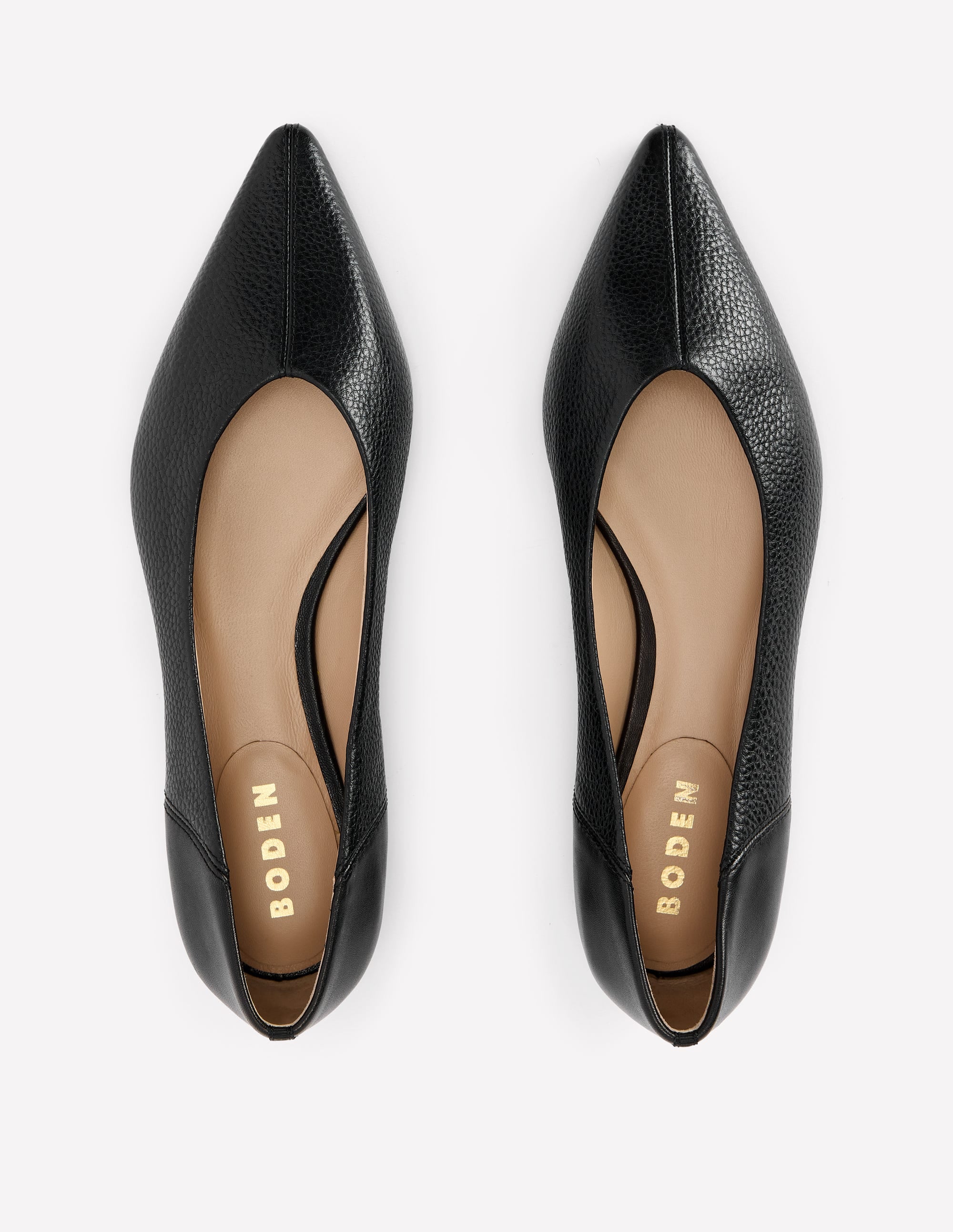 Nigella Pointed Toe Flats-Black - Image 5