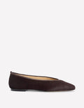 Nadia Chisel Toe Flats-Bitter Chocolate