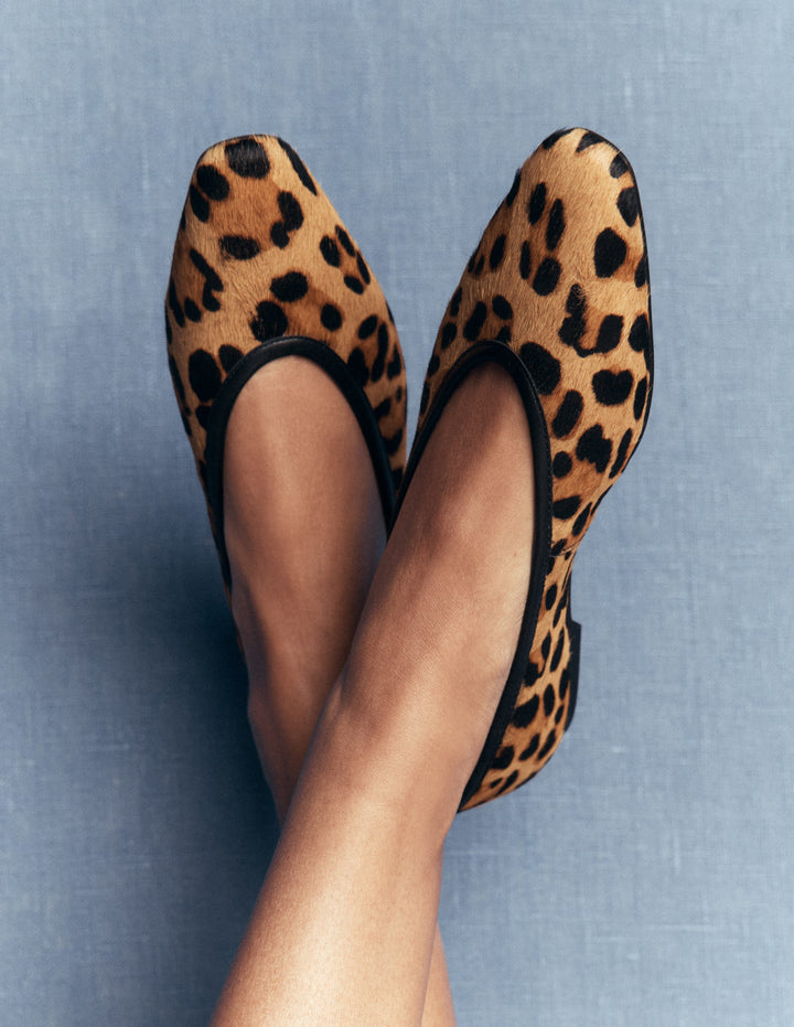 Nadia Chisel Toe Flats-Classic Leopard