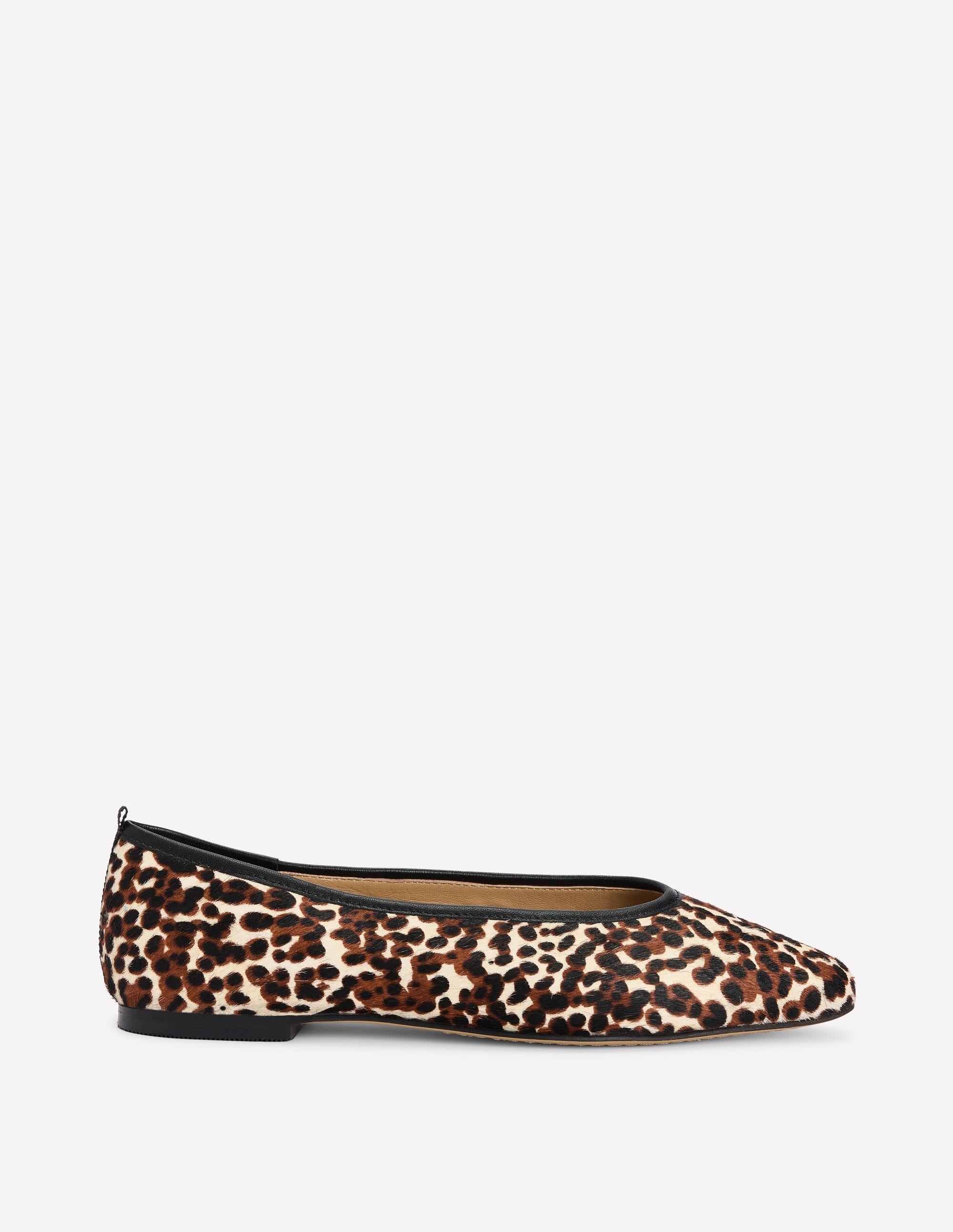 Nadia Chisel Toe Flats-Black/Ivory - Image 1
