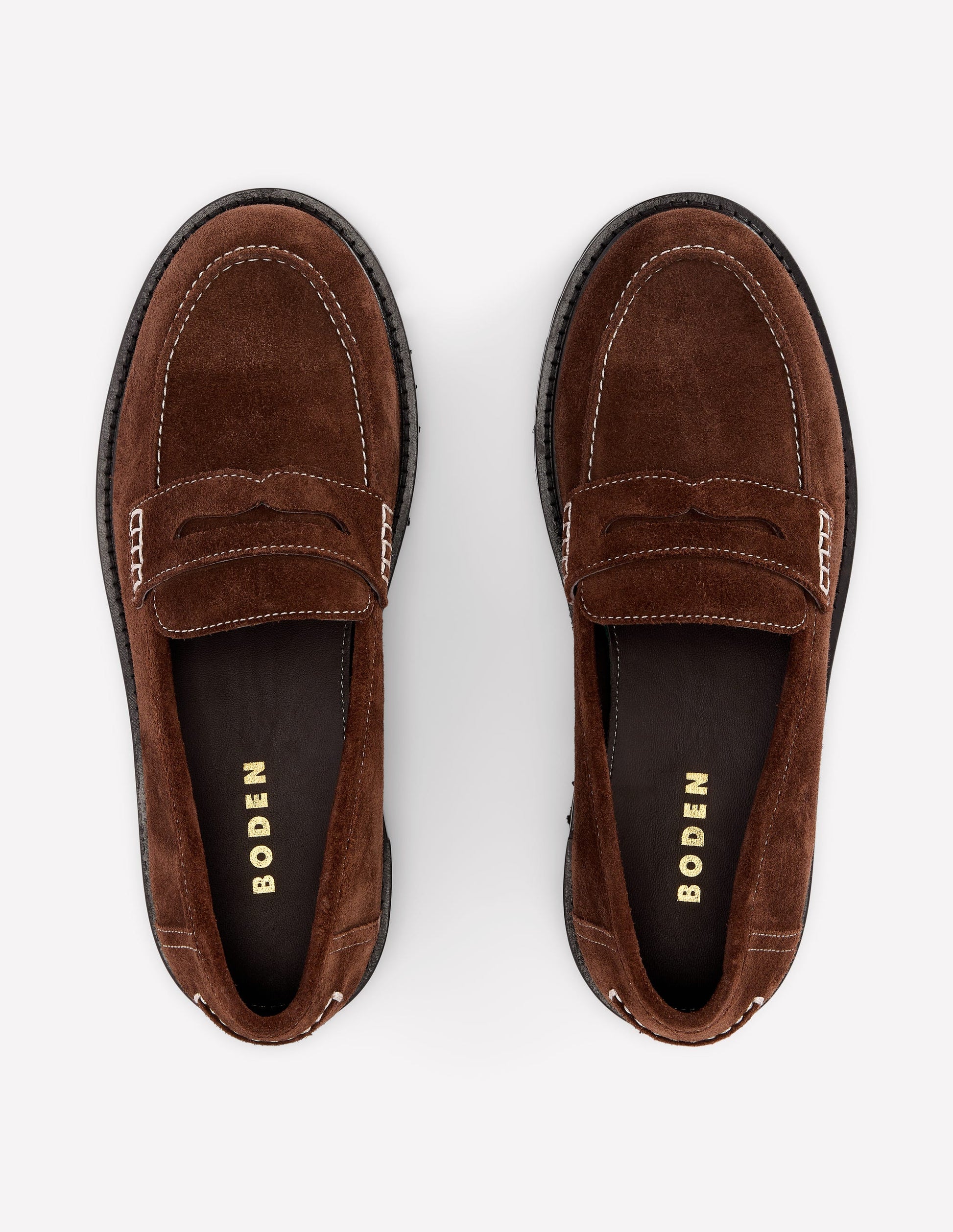 Chunky Cleated Sole Loafers-Raw Umber-5