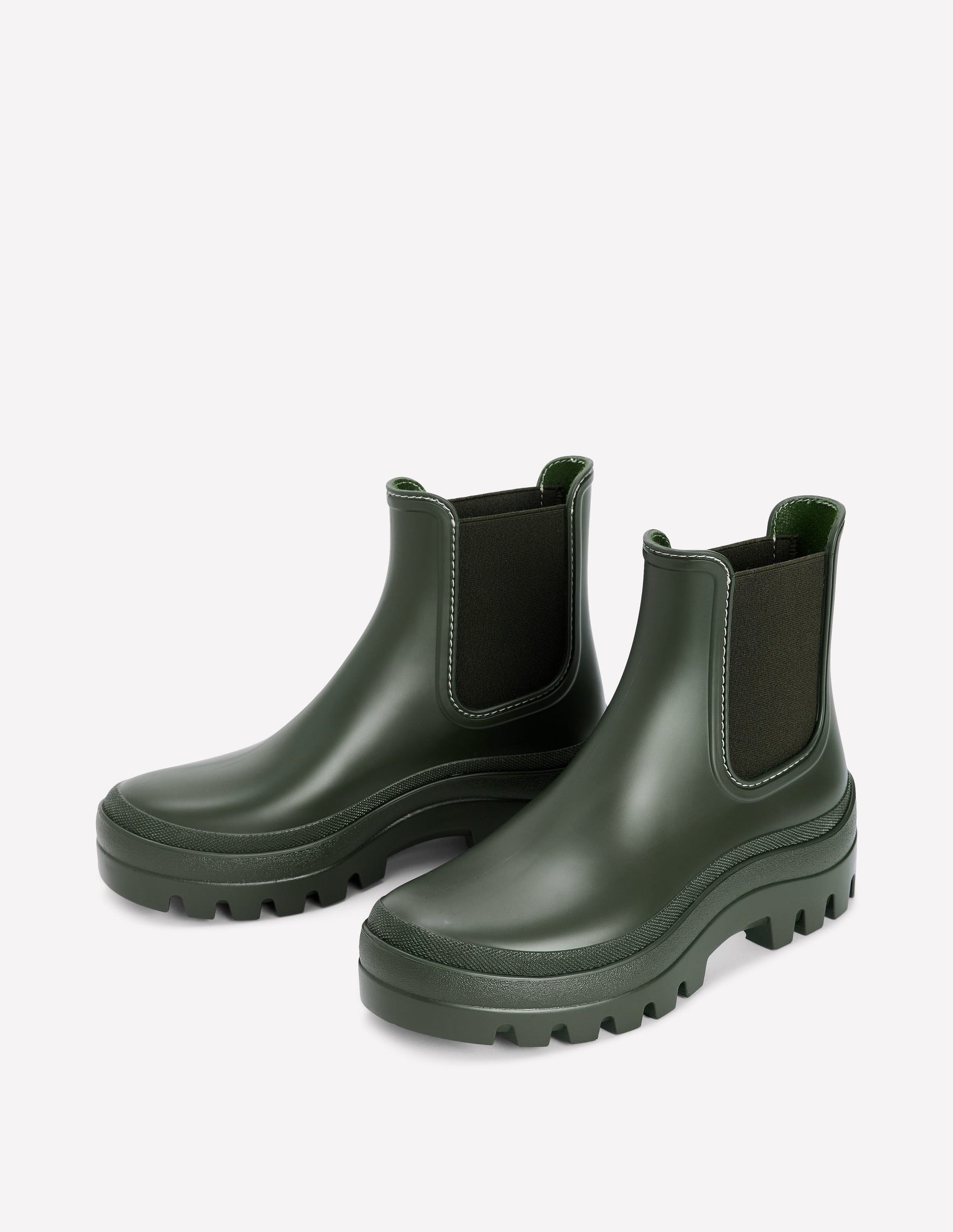 Chunky Chelsea Wellie Boots-Khaki-3