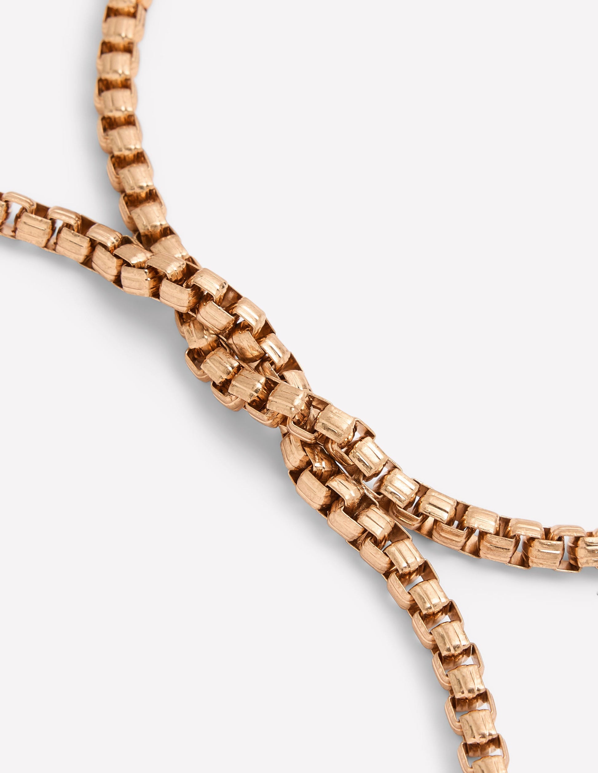 Knot Long Necklace-Gold-3