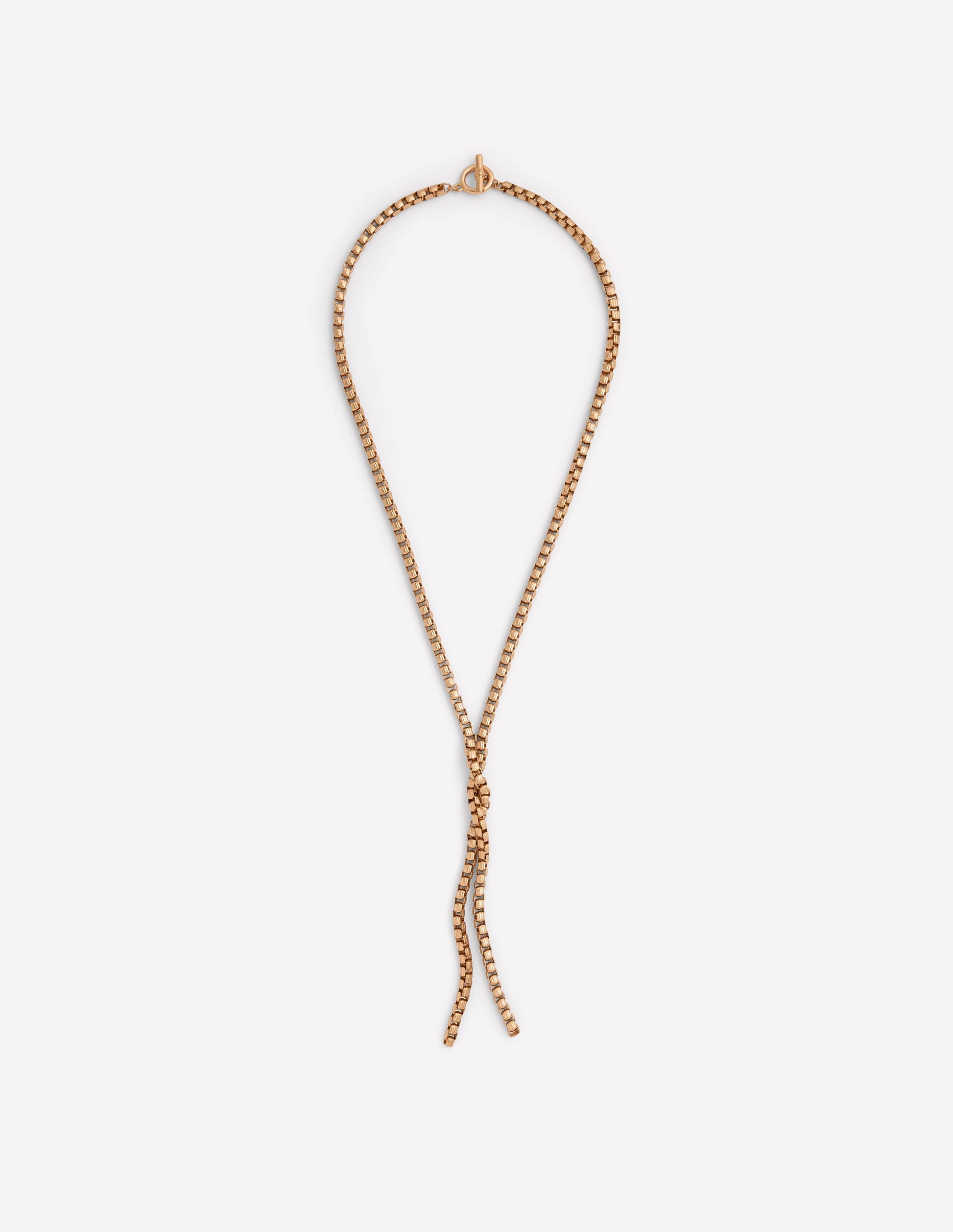 Knot Long Necklace-Gold-1