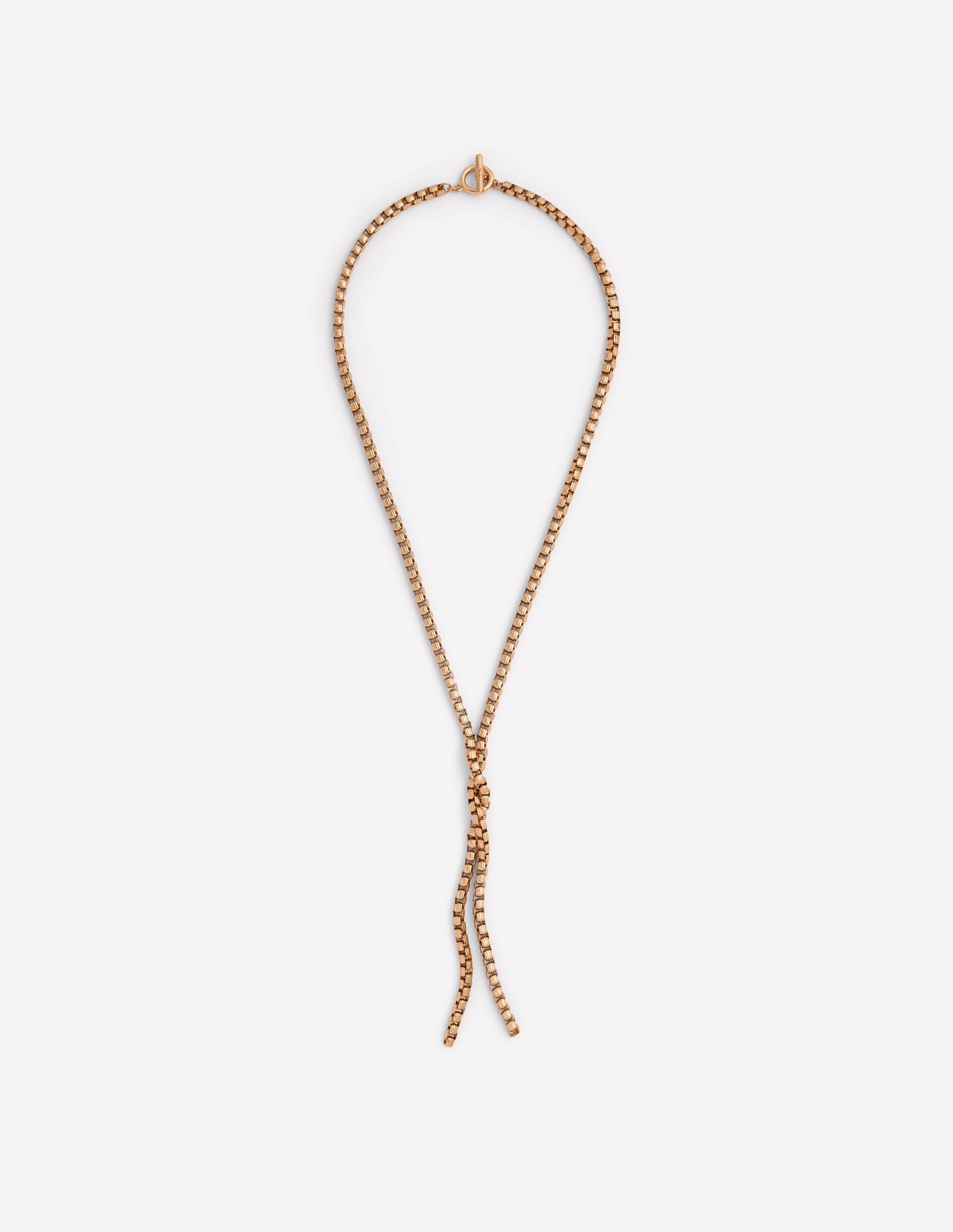 Knot Long Necklace-Gold - Image 1