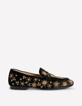 Dinah Embellished Loafers-Black, Gold Stars