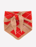 Alpaca Knitted Neckerchief-Camel and Fiesta Argyle
