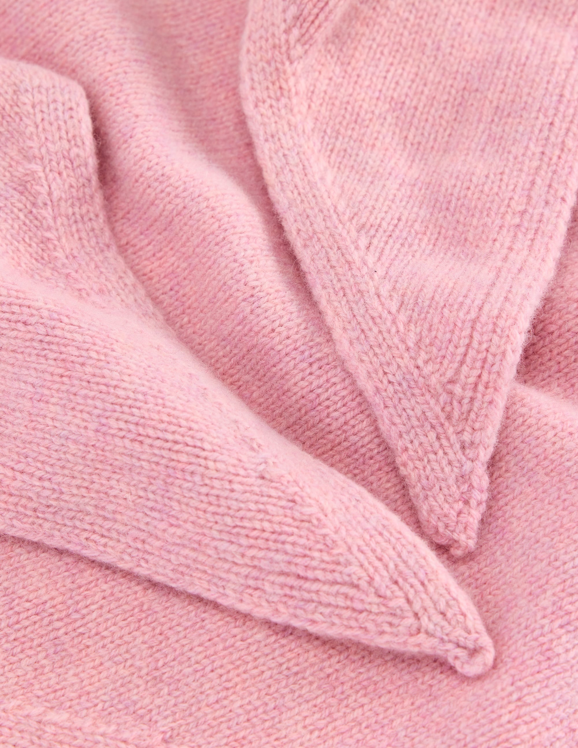Merino Knitted Neckerchief-Blush Pink - Image 4