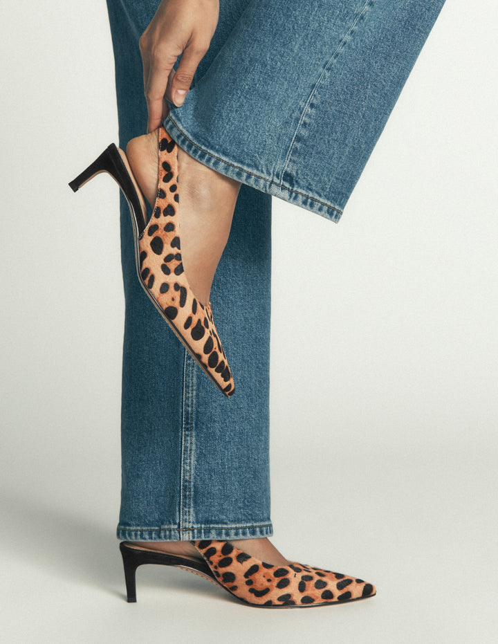 Hope Pointed Slingback Heels-Classic Leopard