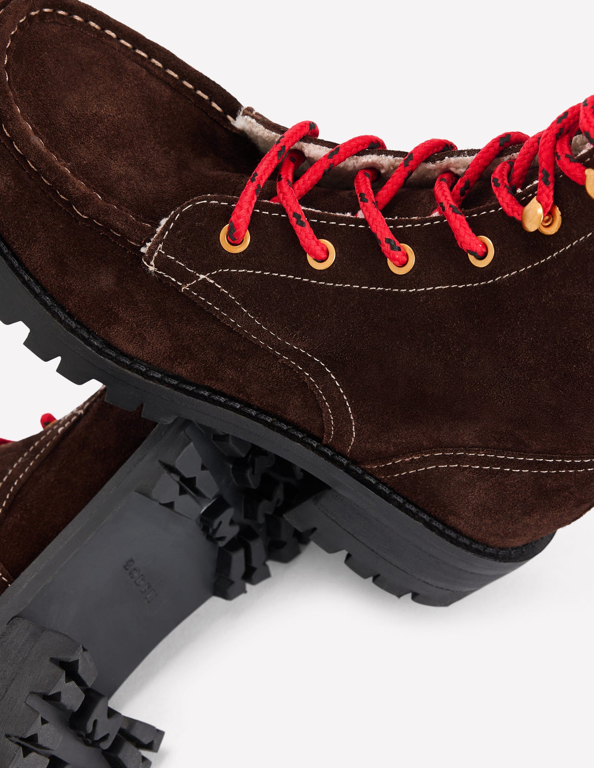 Cosy Lace Up Boots-Bitter Chocolate-4