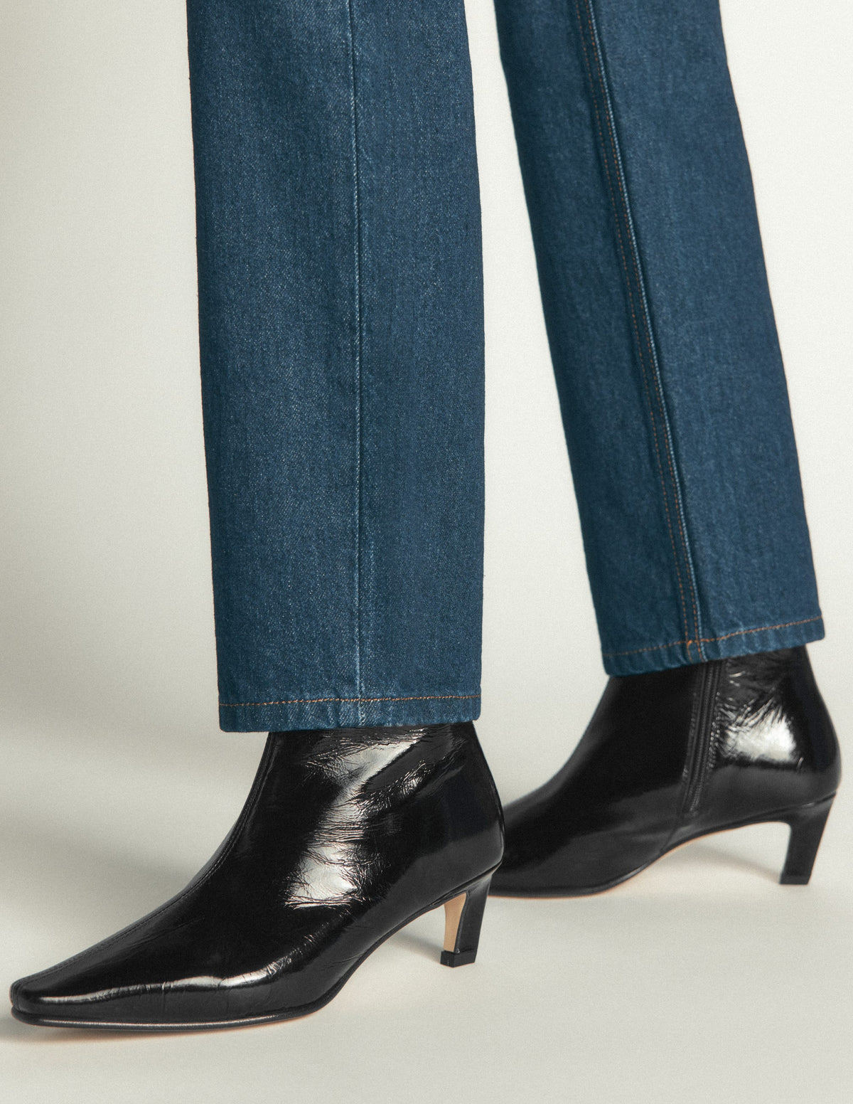 Chisel Toe Ankle Boots-Black-2