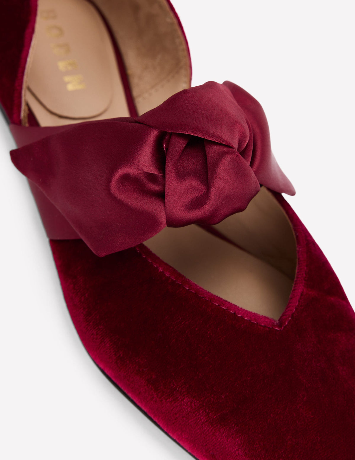 Bow Two Part Flats-Dark Burgundy-4