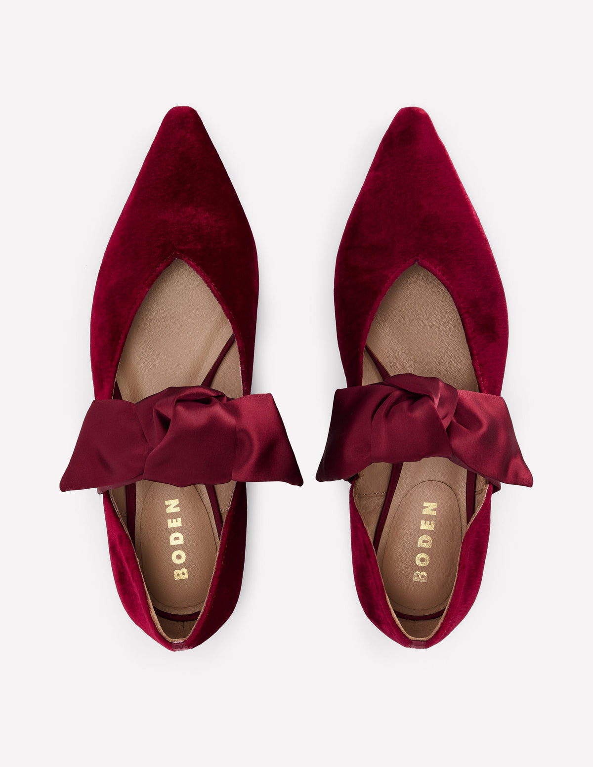 Bow Two Part Flats-Dark Burgundy-5
