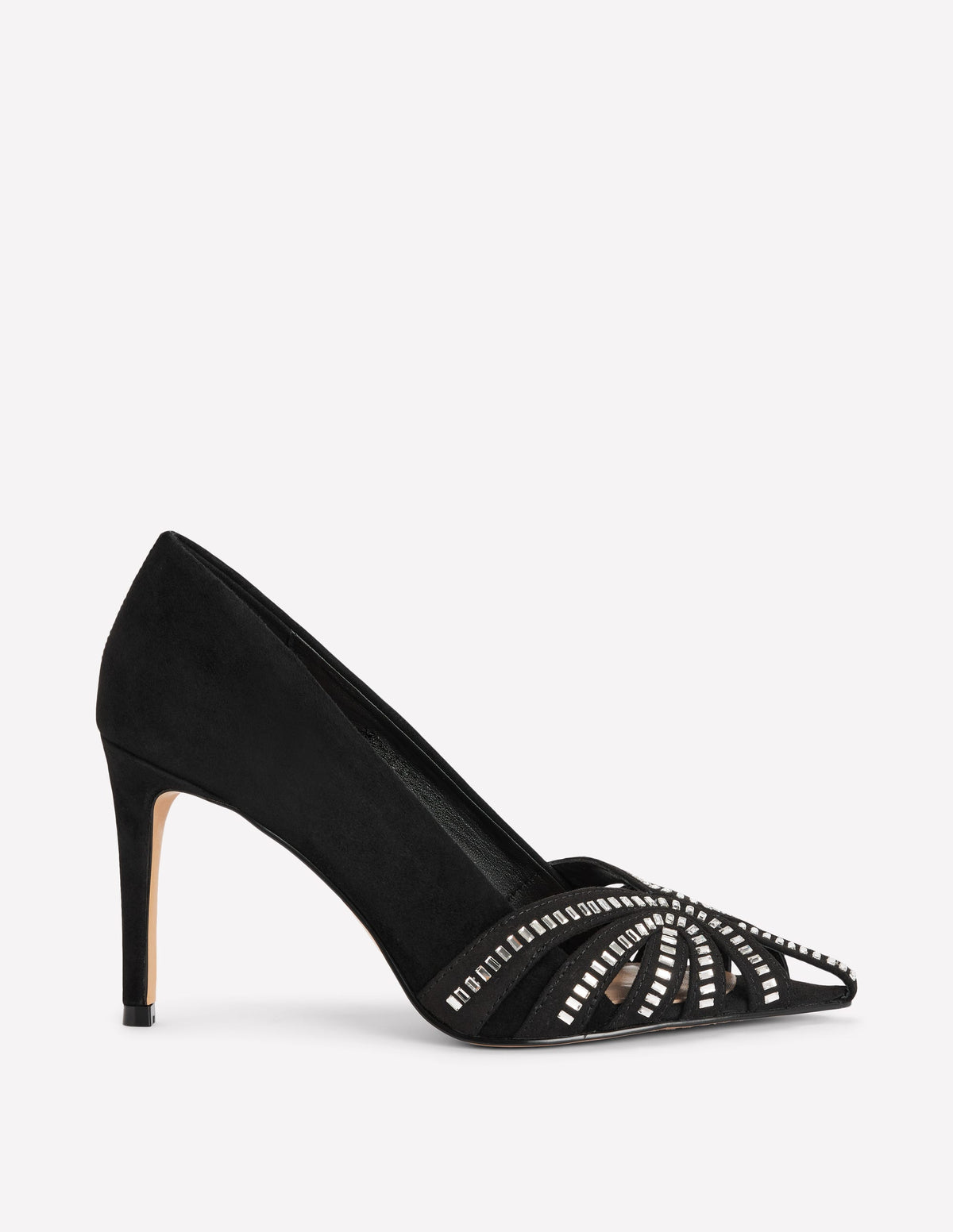Caged Court Shoes-Black - Image 1