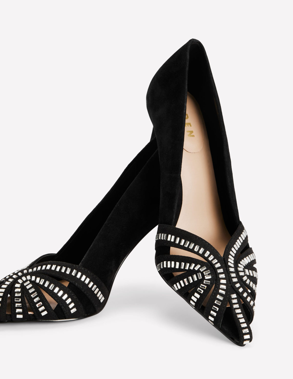 Caged Court Shoes-Black-4