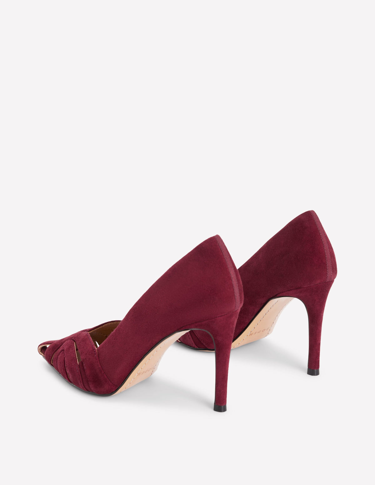 Caged Court Shoes-Deep Burgundy - Image 5