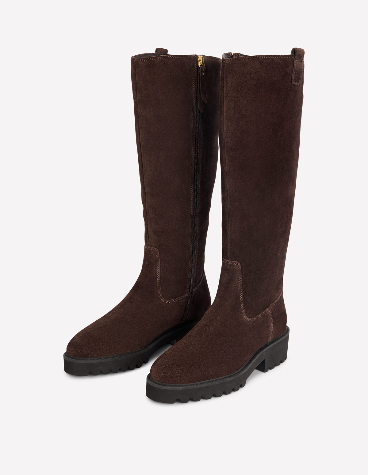 Jessie Chunky Knee Boots-Bitter Chocolate - Image 3
