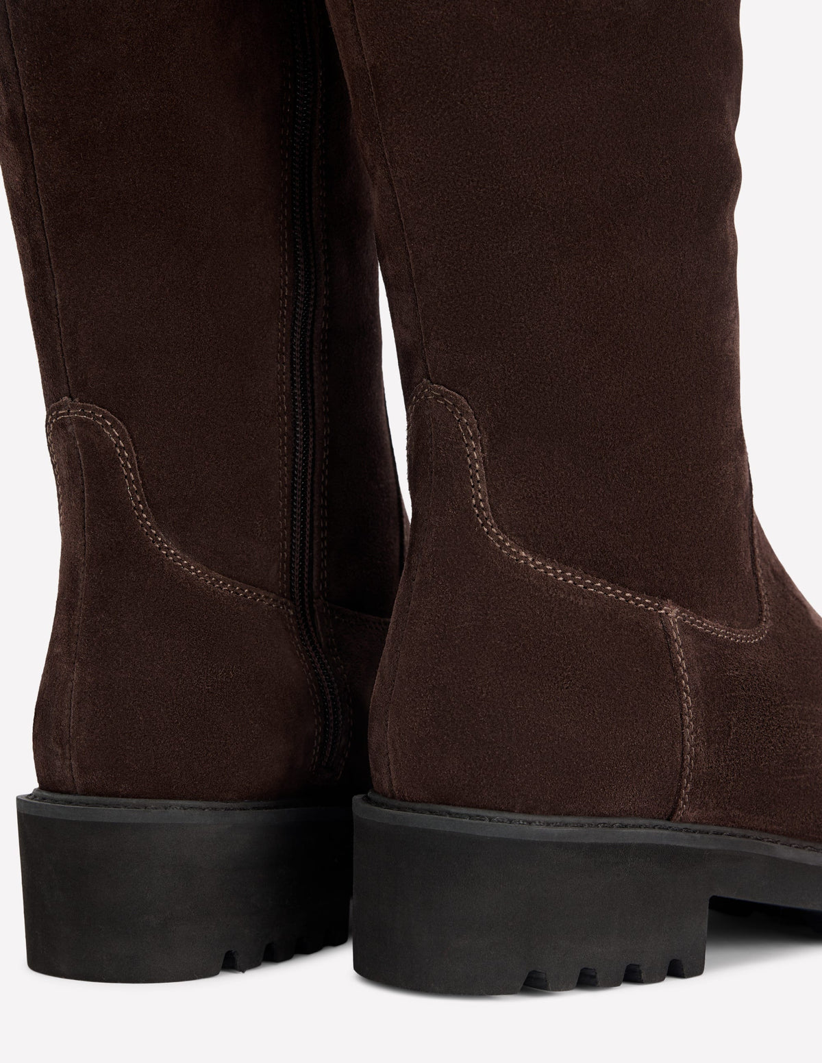 Jessie Chunky Knee Boots-Bitter Chocolate - Image 4