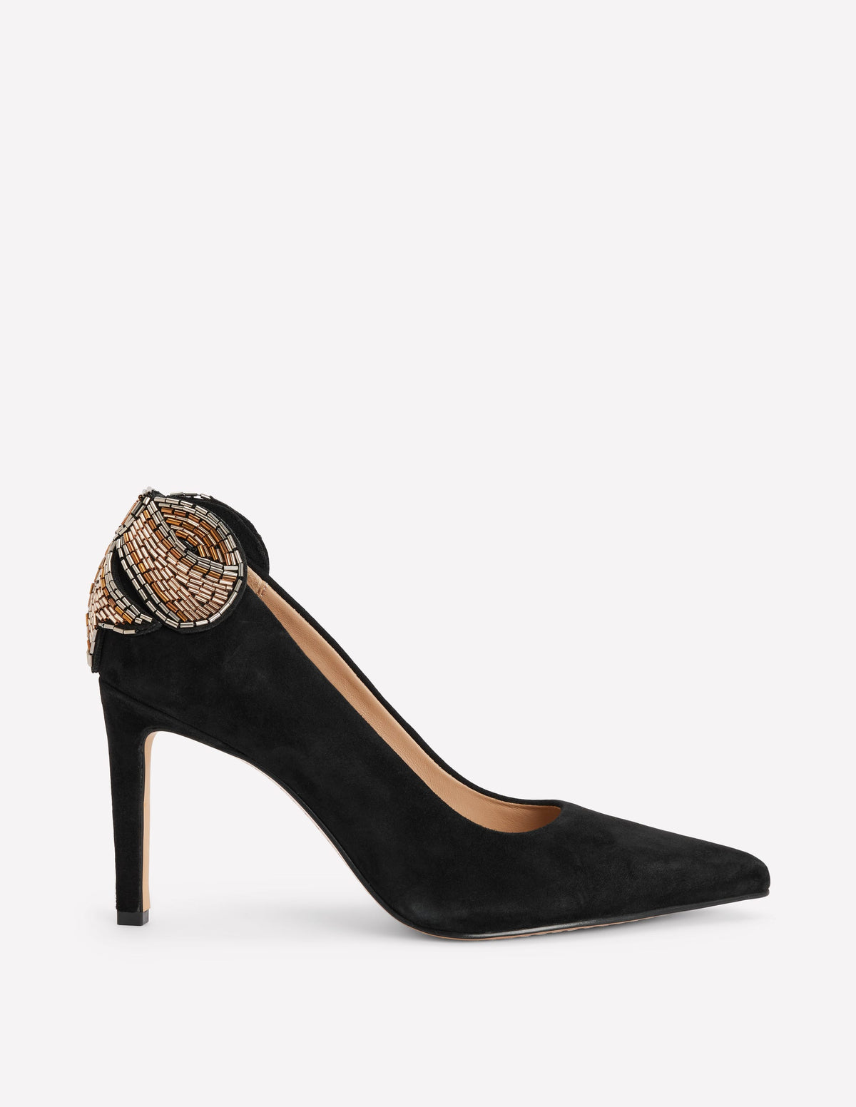 Embellished Court Shoes-Black - Image 1
