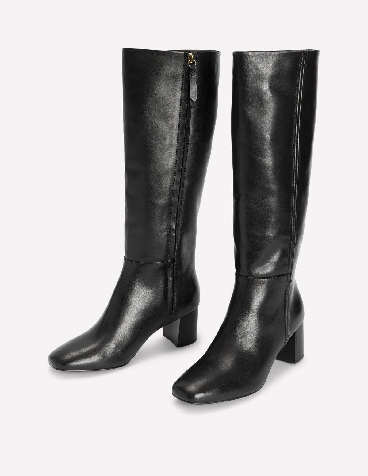 Seam Detail Knee Boots-Black - Image 3