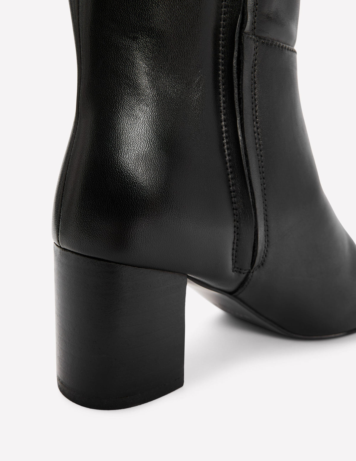 Seam Detail Knee Boots-Black - Image 4