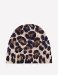 Brushed Cashmere Beanie-Leopard