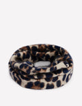 Brushed Cashmere Snood-Leopard