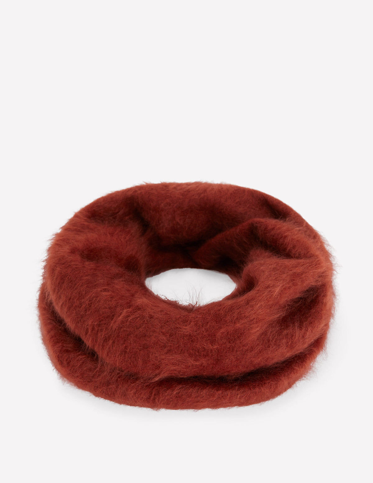 Brushed Cashmere Snood-Burnt Orange-4