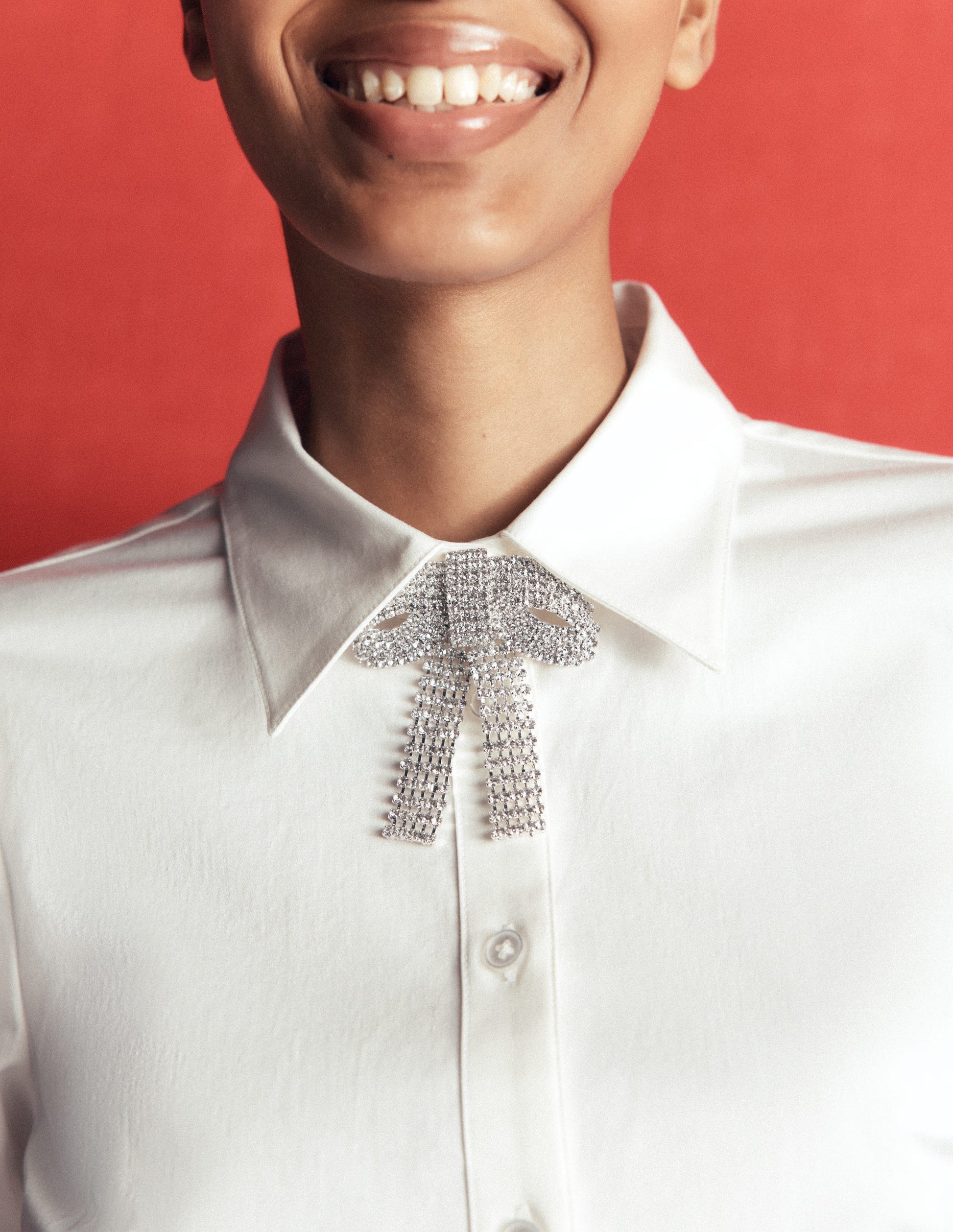 Sparkle Bow Brooch-Clear-2