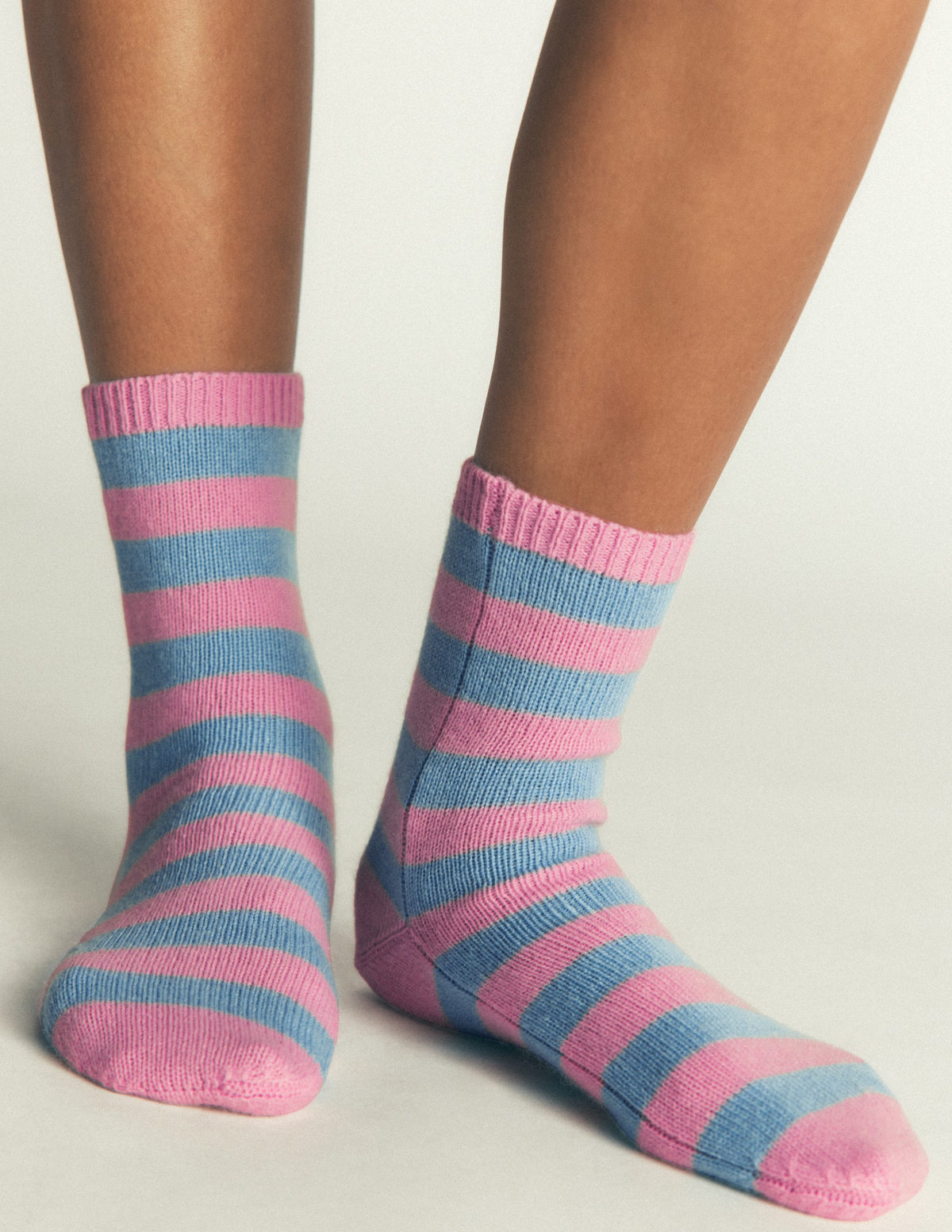 Cosy Knit Socks-Stripe-1