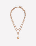 Metal Jewel Delicate Necklace-Gold