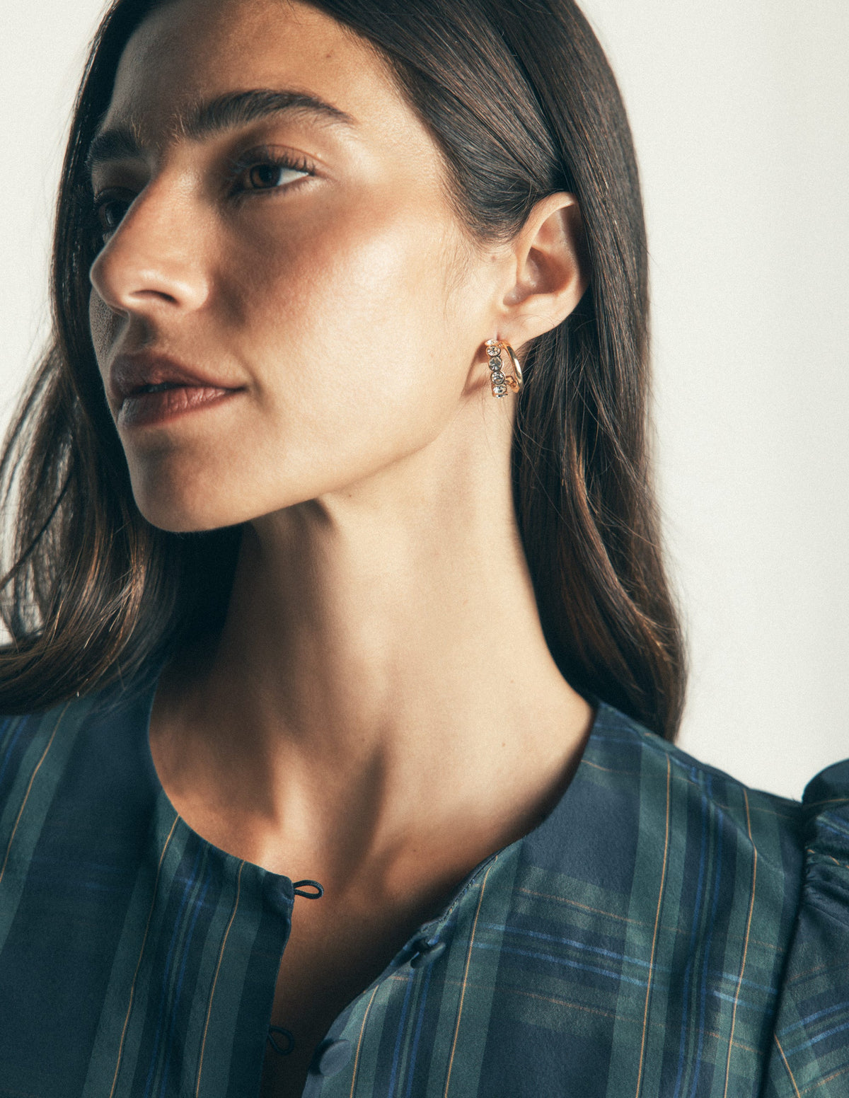 Small Jewel Hoops-Clear-2