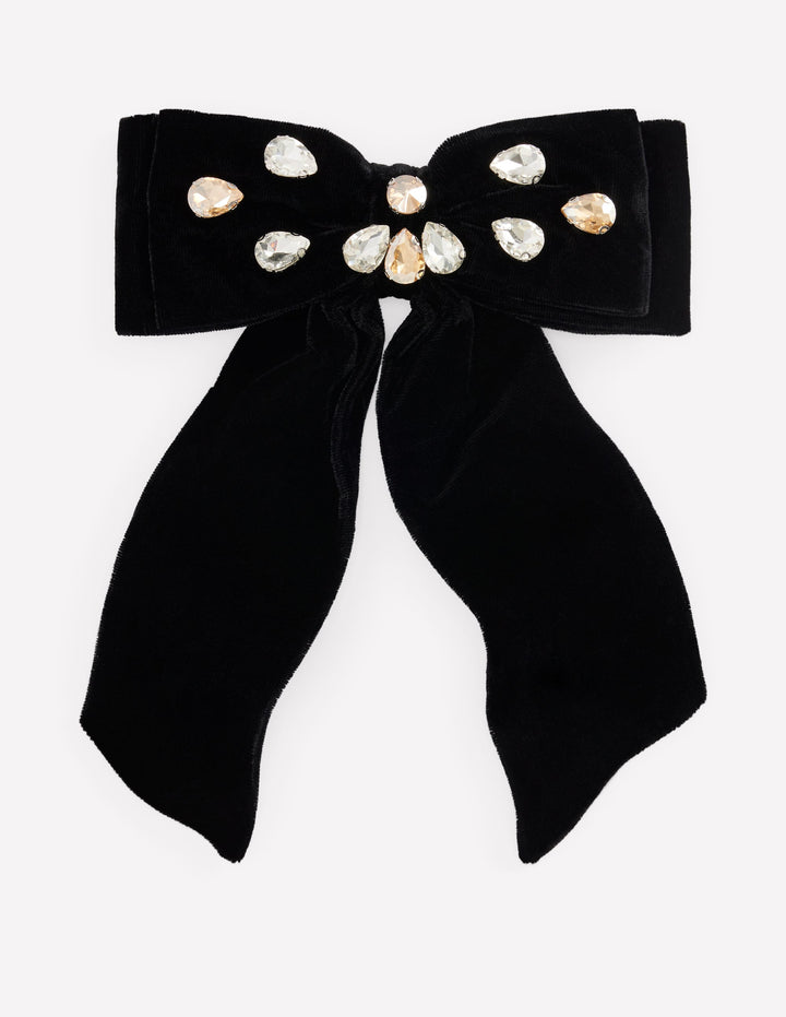 Embellished Bow-Black