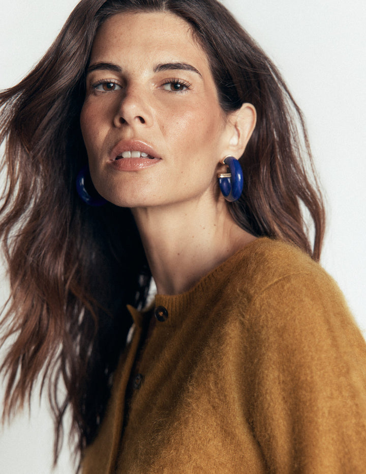 Chunky Resin Hoops-Mottled Blue