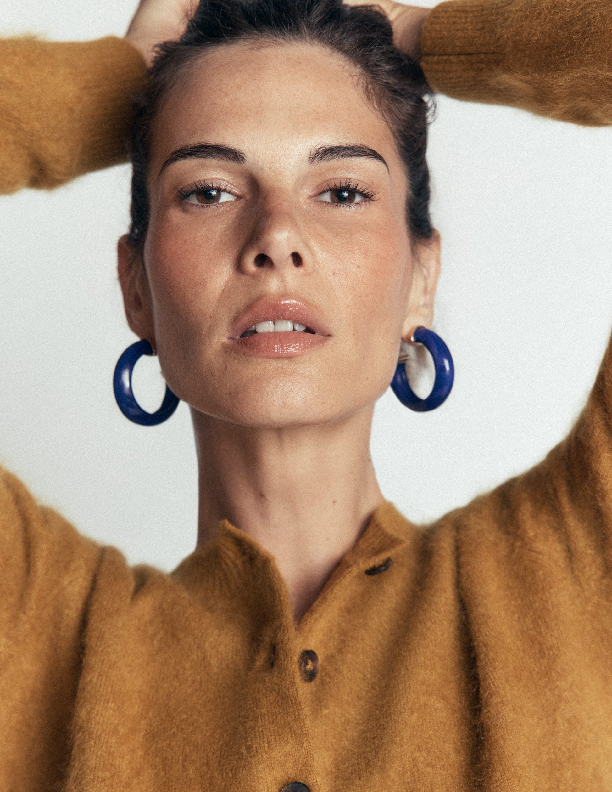 Chunky Resin Hoops-Mottled Blue-3