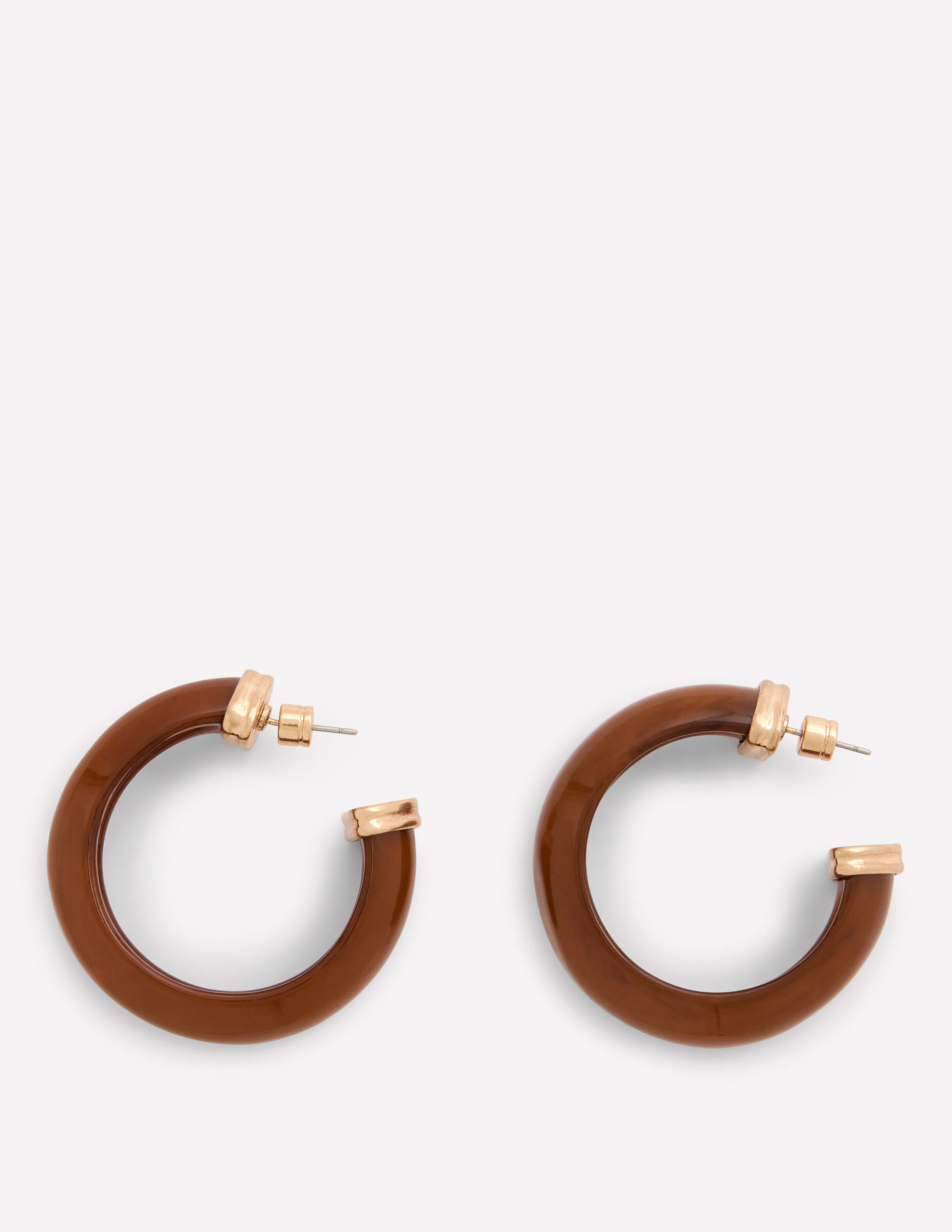 Chunky Resin Hoops-Mottled Brown-1