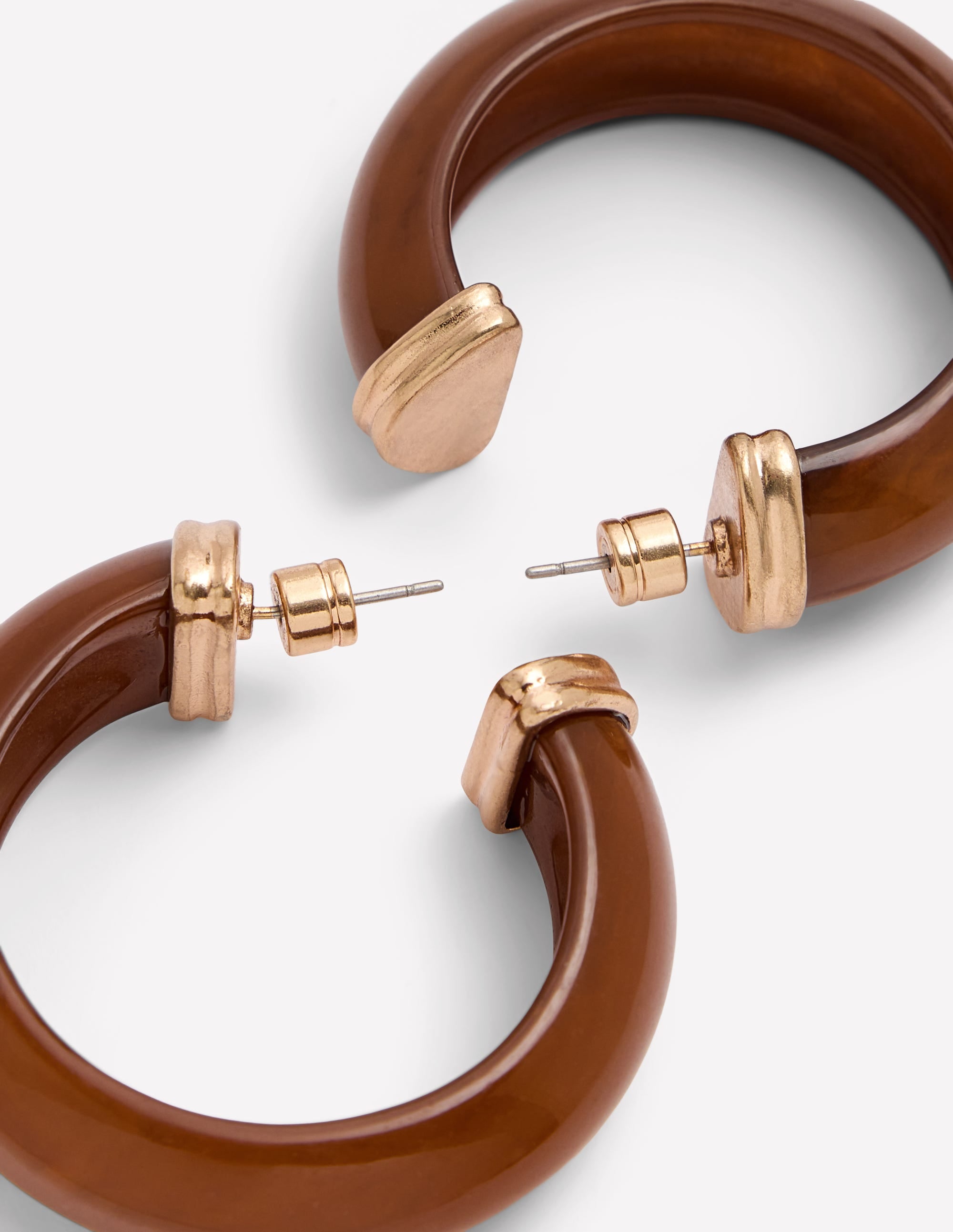 Chunky Resin Hoops-Mottled Brown - Image 3