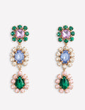 Jewel Drop Earrings-Multi Jewel